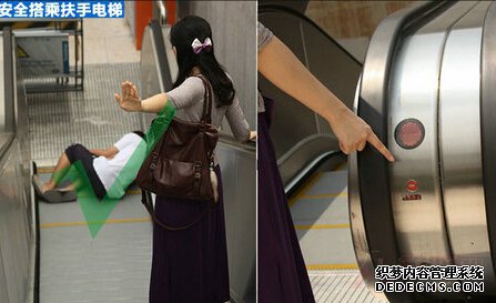 扶手电梯的急停按键